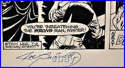 Spiderman Newspaper Original Art #3 Autographed Stan Lee Alex Saviuk, Joe Sinnot