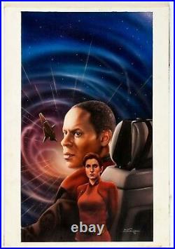 Star Trek ORIGINAL PAINTING 1994 Book Cover Deep Space Nine Keith Birdsong Sisco