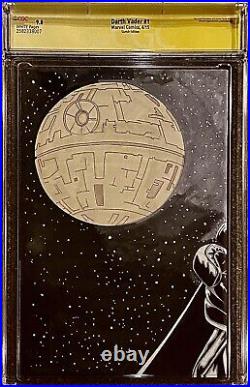 Star Wars DARTH VADER #1 Chris Moore Original Art DOUBLE Sketch Cover 9.8 CGC