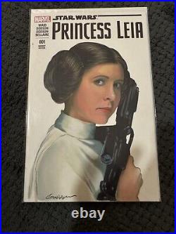 Star Wars Princess Leia Sketch Cover Kevin Graham Original Art Disney Lot