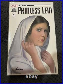 Star Wars Princess Leia Sketch Cover Kevin Graham Original Art Disney Lot