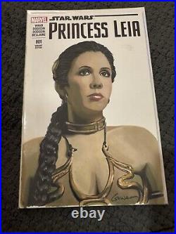 Star Wars Princess Leia Sketch Cover Kevin Graham Original Art Disney Lot