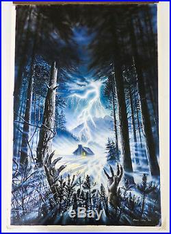 Steve Crisp Original Cover Art After Sundown Horror Book 1990 Haunted House