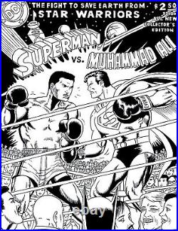 Superman Vs Muhammad Ali Cover Recreation Original Comic Art On Card Stock