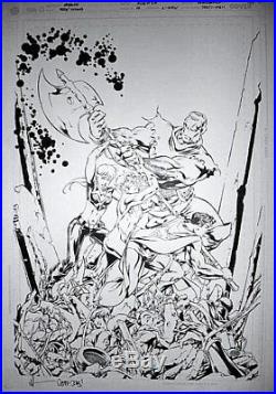 TEEN TITANS #16 Cover MIKE McKONE Original Artwork Wonder Girl SuperBoy KidFlash