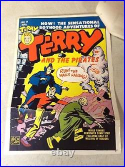 TERRY and the PIRATES #9 COVER ART original proof 1947 RARE withINVOICE, CANIFF