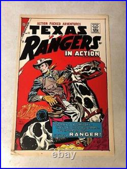 TEXAS RANGERS in ACTION #10 Art Original Cover Proof 1957 WESTERN Charlton