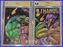 THANOS #1 CGC SS 9.8 Sketch/Original Art Jennifer Allyn VS HULK Endgame OA