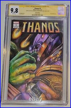 THANOS #1 CGC SS 9.8 Sketch/Original Art Jennifer Allyn VS HULK Endgame OA