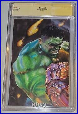 THANOS #1 CGC SS 9.8 Sketch/Original Art Jennifer Allyn VS HULK Endgame OA