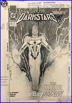 THE DARKSTARS 12, original art cover, DC COMICS, 1993