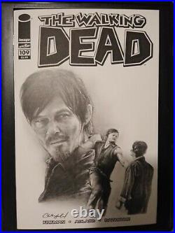 THE WALKING DEAD 109 DARYL BLANK SKETCH COVER by Chadwick Haverland original art