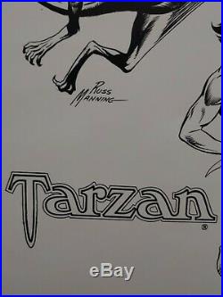 Tarzan vs. The Mahar original production art cover 1977 Russ Manning