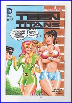 Teen Titans (DC 2014-2016) #8 Joe Gravel Original Art Blank Cover Variant