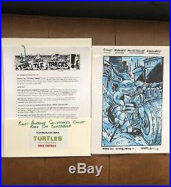 Teenage Mutant Ninja Turtles IDW Original Concept Cover Art Kevin Eastman signed