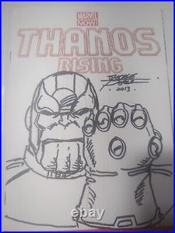 Thanos Rising #1 Signed And Sketched George Perez 2013 Original Art Cover