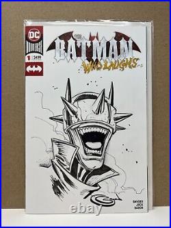 The Batman Who Laughs #1 Sajad Shah Original Art Sketch Cover with COA