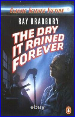 The Day it Rained Forever Ray Bradbury vtg original art book cover Penguin'87