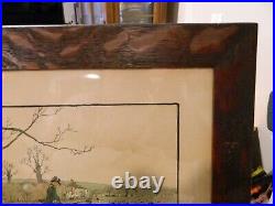 The Fallowfield Hunt Breaking Cover In Tiger Oak Frame Cecil Aldin 1900 Original