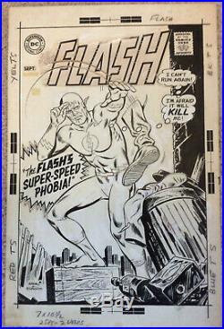 The Flash #182 Cover Original Art 1968 Andru/Esposito / 12-Cent DC Cover
