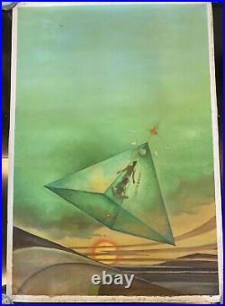The Psychic Power Of Pyramids Cover Page Original Painting by Jerome Podwil