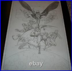 The TEEN TITANS 41 Cover TONY DANIEL Original Artwork Robin Raven Cyborg Ravager