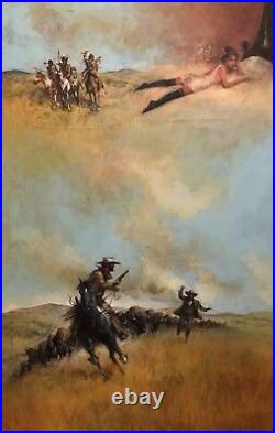 The Trailsman Book #139 Buffalo Guns Cover Page Original Painting
