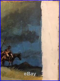 The Trailsman Book #141 Tomahawk Justice Cover Page Original Painting