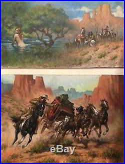 The Trailsman Book #208 Arizona Renegades Cover Page Original Painting