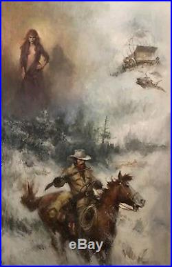 The Trailsman Book #66 Treachery Pass Cover Page Original Painting