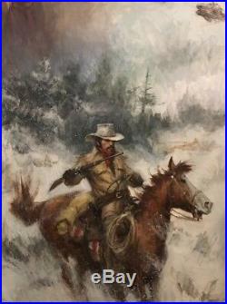 The Trailsman Book #66 Treachery Pass Cover Page Original Painting