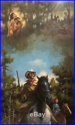 The Trailsman Book #83 Dead Man's Forest Cover Page Original Painting