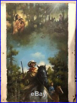 The Trailsman Book #83 Dead Man's Forest Cover Page Original Painting