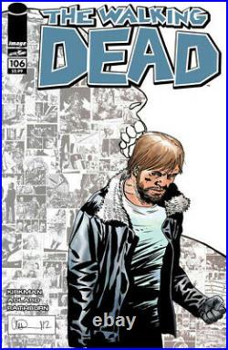 The WALKING DEAD #106 Original Comic Book Cover Art Adlard / Rick Zombie Horror