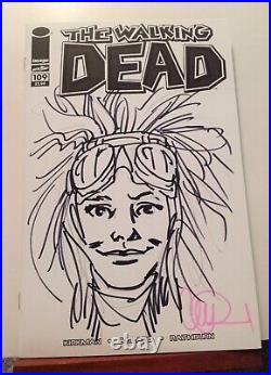 The Walking Dead #109 2013 Princess Original Art Sketch Charlie Adlard COA