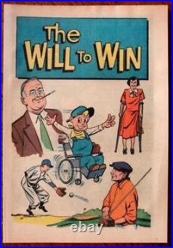 The Will to Win Original art cover of a give away comic 1950s