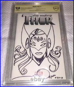 Thor #1 9.8 Cbcs Ss Original Art Hand Sketch Walt Simonson Lady Thor