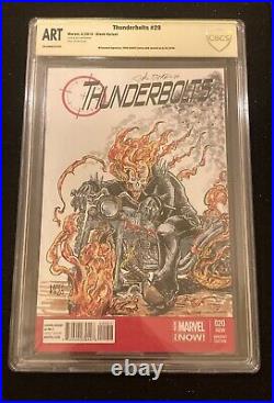 Thunderbolts 20 CBCS ART Sketch Cover Ghost Rider Original Art by John Davies