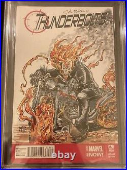 Thunderbolts 20 CBCS ART Sketch Cover Ghost Rider Original Art by John Davies