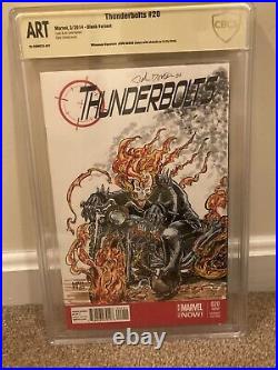 Thunderbolts 20 CBCS ART Sketch Cover Ghost Rider Original Art by John Davies