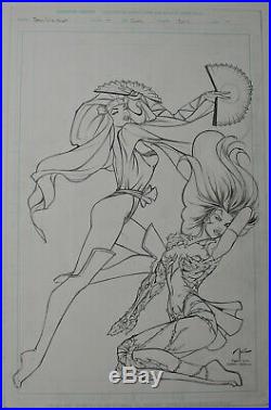 Tomoe & Witchblade #1 Original Comic Cover Art By Billy Tucci