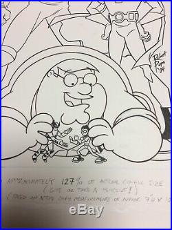 Toyfare Magazine #88A Cover by R Pope Original Art Wolverine Robin Family Guy