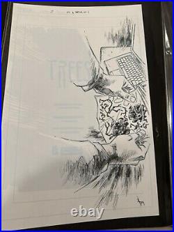 Trees #2 Inside Cover Original Art by Jason Howard Image Comics Warren Ellis