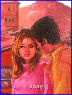 True Romance type Original painted cover art 1960s Romantic Fiction Kitsch Love