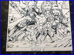 Trumps 4 Inked 11x17 Original Silverline Cover Art Page- Peter Clinton 2023 2024