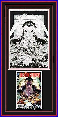 Tyler Kirkham Deathstroke #17 Original Cover Art! Framed! Must See