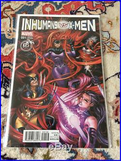 Tyler Kirkham Inhumans Vs X-Men #1 Variant COVER 11x17 Original Art