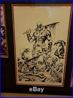 Tyler Kirkham Original Published Art! Sketched, Comic 3x Signed Cover Deadpool
