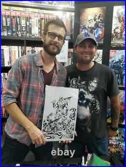 Tyler kirkham Deadpool kills the mavel universe again cover original art signed