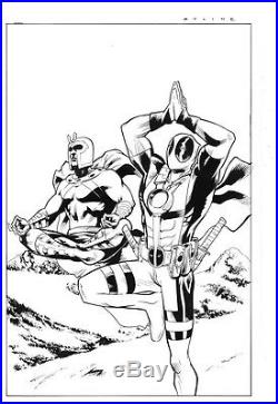 UNCANNY X-MEN #521 Deadpool & Magneto Variant Original Art Cover by Karl Moline